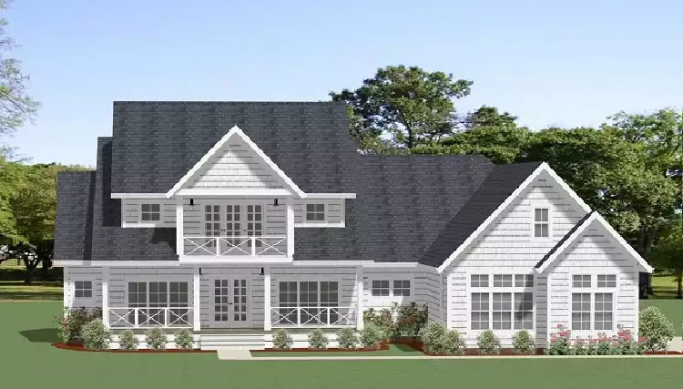 image of 2 story farmhouse plans with porch plan 7058